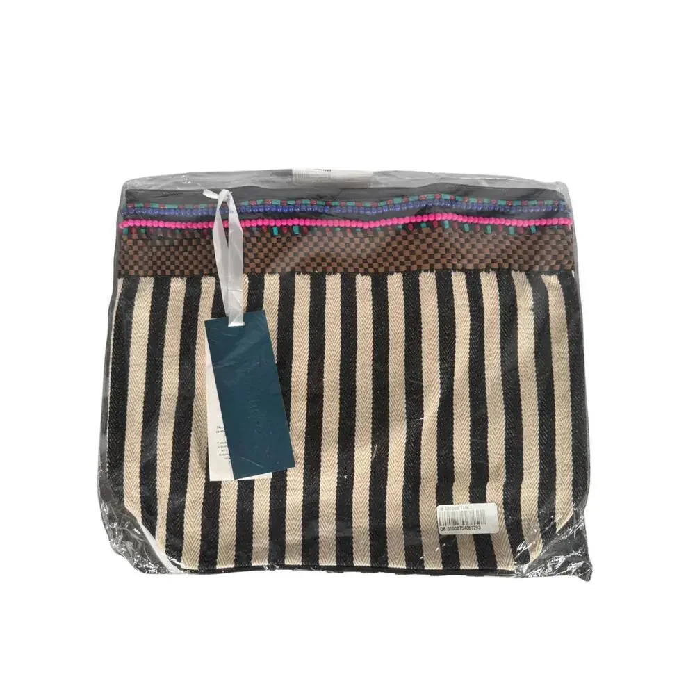 Guadalupe Ife Stripes Tote - Black / White - Picture 2 of 6